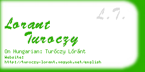 lorant turoczy business card