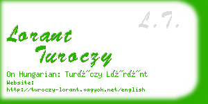 lorant turoczy business card